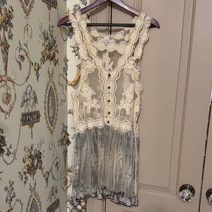 Mystree Cream Lace Dress